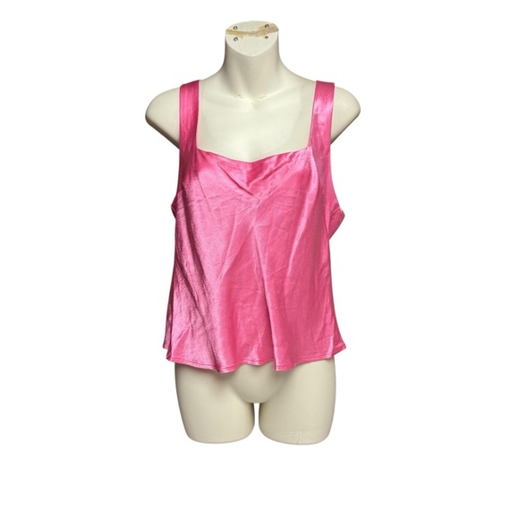 Topshop Bright Pink Viscose Blouse size 8 - Picture 1 of 6